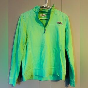 Vineyard Vines Bright Green Quarter-Zip Pullover